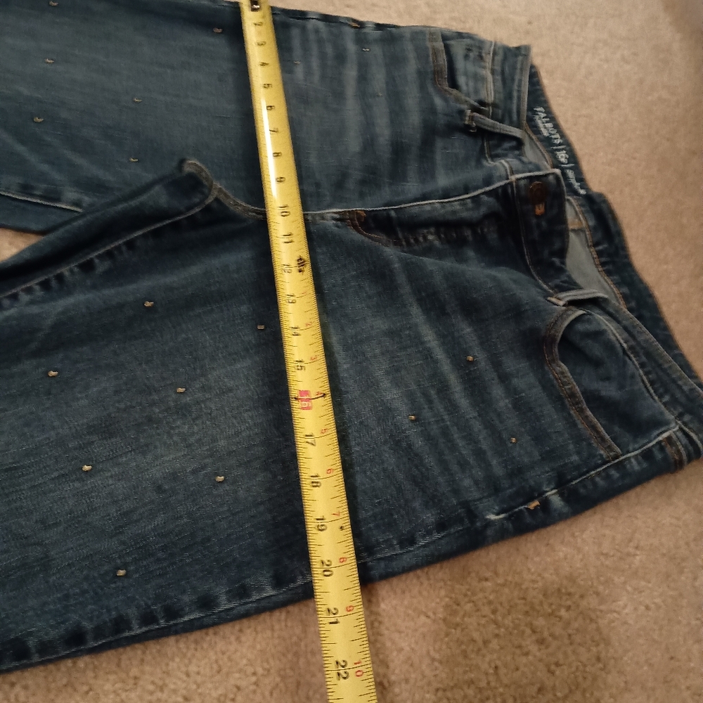 Talbots Studded Flawless Slim Ankle Jeans Size 16P Classic Denim Style Y2K - Picture 11 of 14